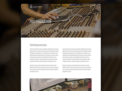 Creative Audio Labs - Content Page audio design layout ux