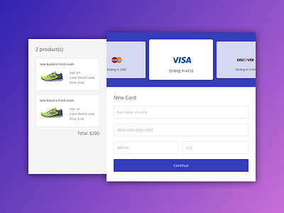 CC Checkout credit card daily ui