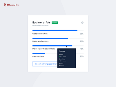 One for students • Degree tracking