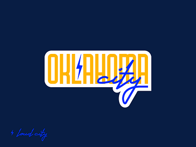 Weekly Warm-Up 1: Hometown Sticker display dribbble weekly warm up font lettering okc oklahoma city oklahoma city thunder sticker thunder type warm up weekly weekly warm up