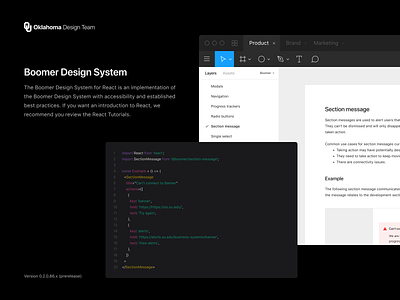 Boomer Design System *for React* code component dark design system desktop documentation figma guidelines javascript minimal mobile react reactjs styleguide tutorial web
