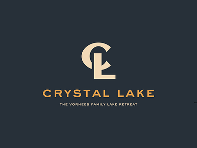 Crystal Lake Family Resort branding challenge crystal lake friday the 13th gentrification logo monogram resort tour of terror type typography