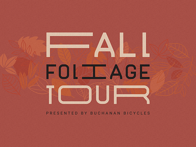 Fall Foliage Tour 2019 autumn cycling fall foliage noise poster tour type typography