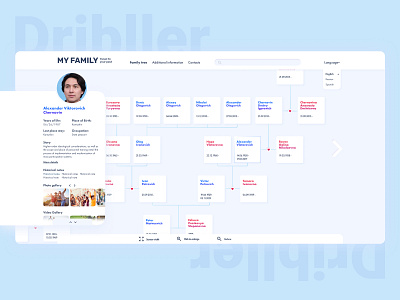 Family tree design interface metamorphism minimal ui use user interface user interface ui ux web website