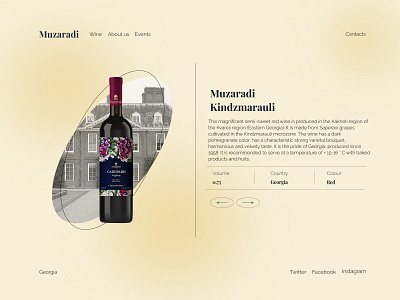 Muzaradi wine bottle design drink minimal ui web website wine