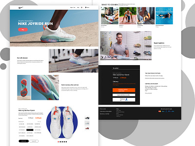 Landing Page Nike Joyride Run Flyknit dailyui design landing ui ux web website