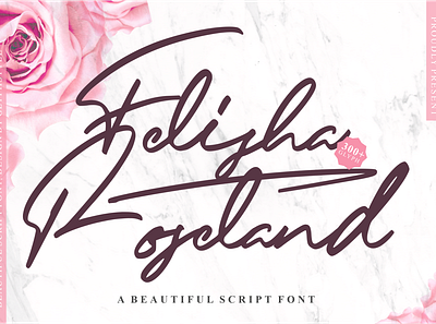 Felisha Roseland Script Font advertisements beauty bonuses branding designs flow free handwritting labels logos natural packaging perfume posts product projects script socialmedia sweet wedding