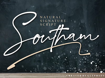 Southam Natural Signature Script branding calligraphy font design handlettering handwritten ink logotype natural script script font script lettering signature font typography