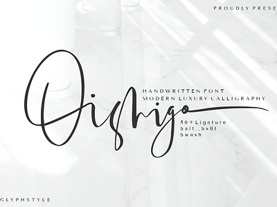 Oishigo Modern Handwritten beauty elegant font design handwritten script typography