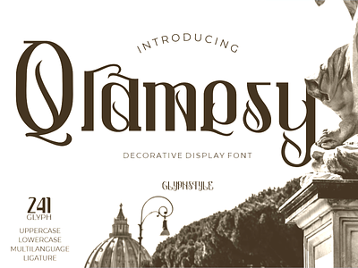 Qramesy Decorative Font branding display font font design retro typography vintage