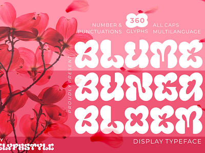 Blumebungabloem Display branding font design handlettering logo pink typography