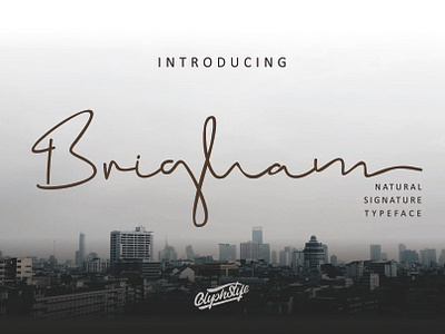 Brigham Signature Script apparel design branding business card calligraphy font design handlettering logo branding luxury logo magazine design photography script font script lettering typography watermark