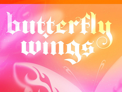 Butterfly Wings adobe adobe fresco aura branding design experimental exploration gradient graphic design typography