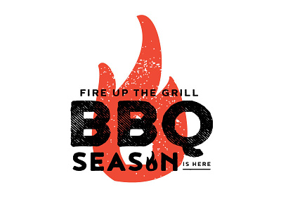 BBQ Season bbq design flame grill logo summer texture type typography