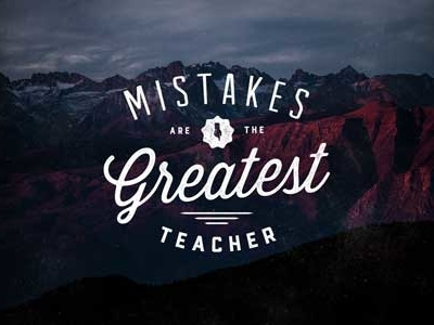 Mistakes design graphic design lettering logo quote type typography