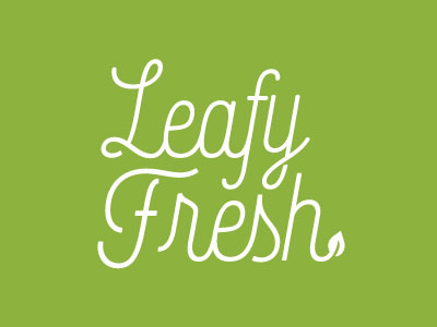 Leafy Fresh Logo Concept brand branding fresh letting logo type typography vegan