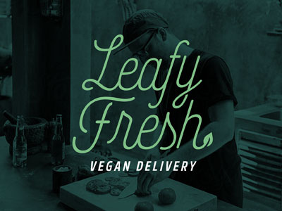 Leafy Fresh Logo Concept brand branding fresh lettering logo type typography vegan