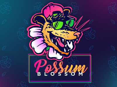 Possum Blossom character drawing graphic illustration