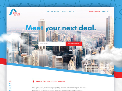 2017 Chicago Venture Summit chicago clean design ui ux website
