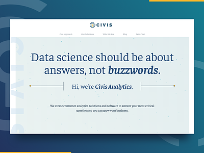 Civis Analytics analytics buzzwords simple website