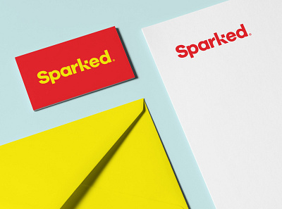 Sparked stationery branding design designstudio flat identity design logo logotypedesign stationery design
