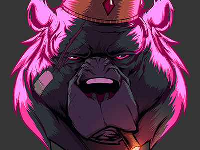 King Bear Colors bear cigar crown grizzly