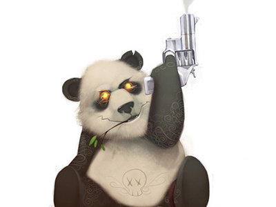 Panda bear gun killer panda tattoos