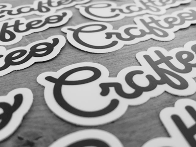 Crafteo Stickers 2d brand branding lettering letters logo logotype logotypedesign sticker sticker design stickers type type art type daily typography