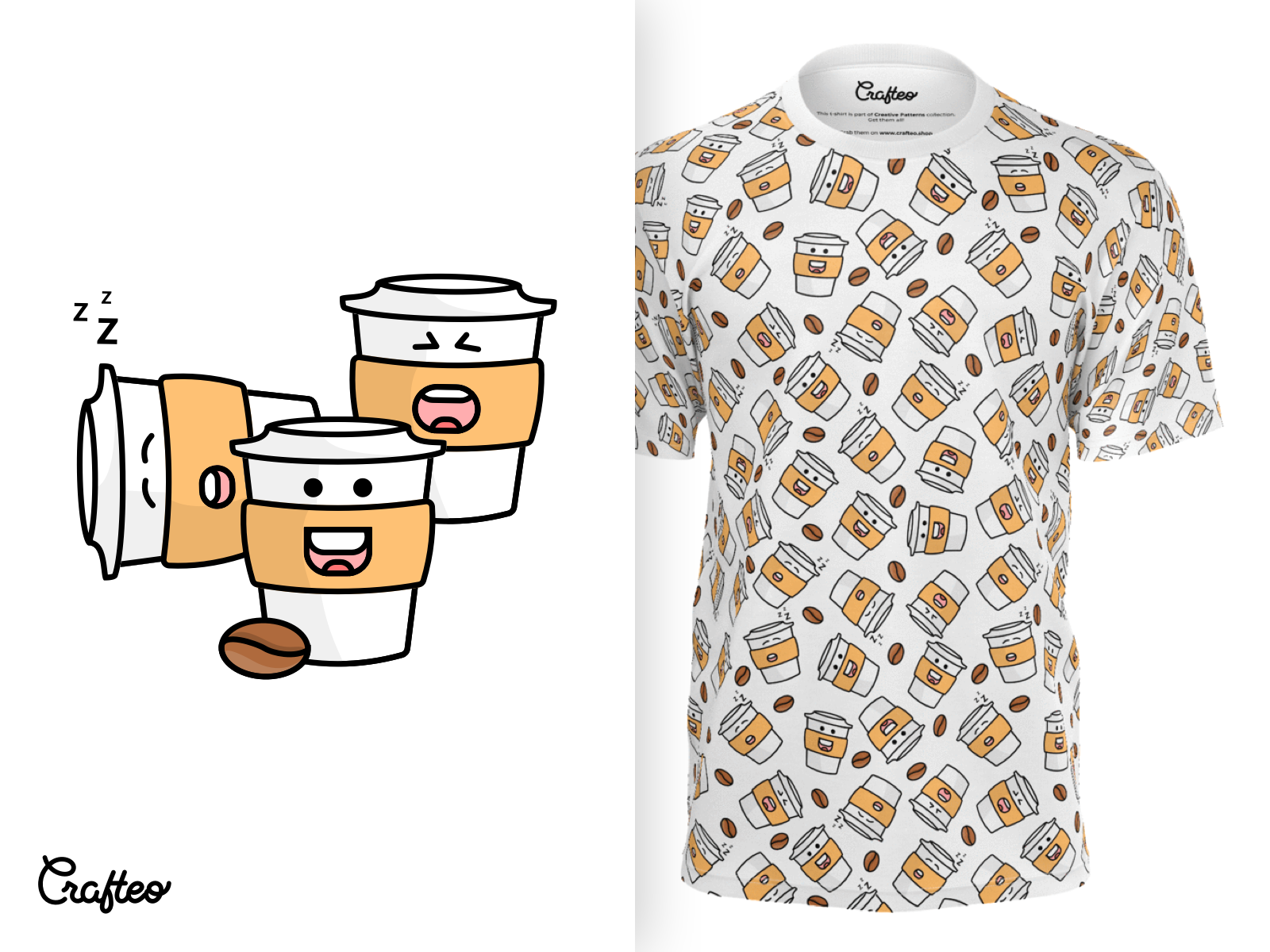 cup pattern shirt