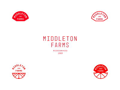 Middleton Farms Digital Sketches brand brand identity branding design icon logo logo design michigan typography