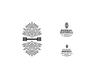 Boreal Barbell 05 brand brand identity branding design icon illustration logo logo design typography vector