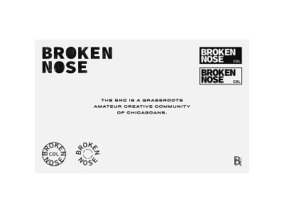 Broken Nose Arts Collective (Work in Progress) brand brand identity branding chicago community design icon logo logo design typography