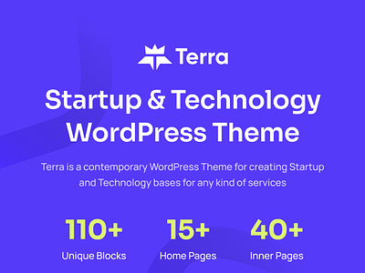 Terra - Startup & Technology WordPress Theme