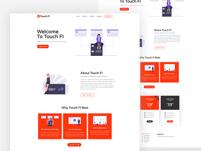 Touch FI Website Design branding design elementor elementor pro illustration ui ux web design website design wordpress design