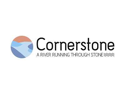 Cornerstone Logo Design brand identity branding design icon illustration logo logo design river stone typography vector