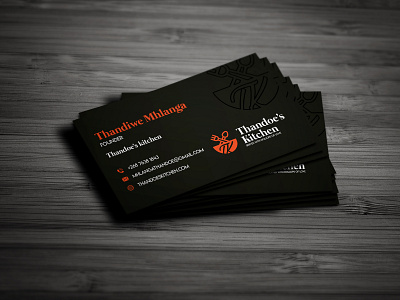 Thandoe's kitchen Business Card brand identity branding business card business card design business cards design icon illustration logo logo design logo designer print stationery typography