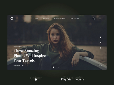 Travel Photography Design beautiful clean creative design girl minimal photography simple ui uidesign ux website