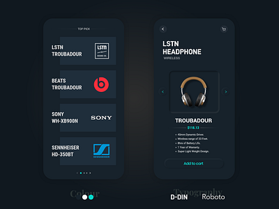 Headphone Store app clean creative dark design easy headphone interactive minimal modern modern design music neomorphism simple ui ui design uidesign uiux ux uxresearch