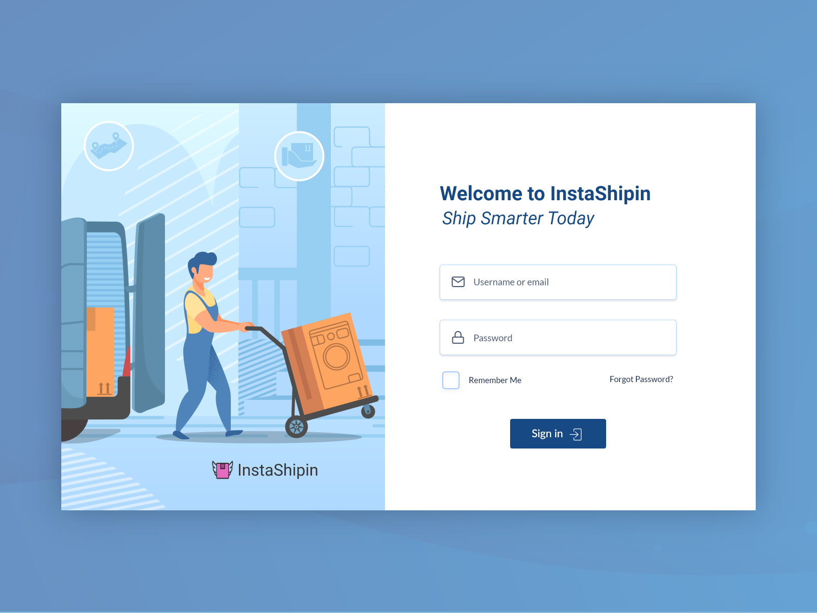 E Commerce Login Page by Yash Parashar on Dribbble