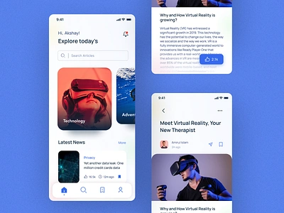 Exploration App 2021 trends article app clean ui dribbble best shot dribbble invite dribbble meetup dribbblemeetup explore homescreen minimal mobile mobile app mobile ui news app technology travel travel app ui ux