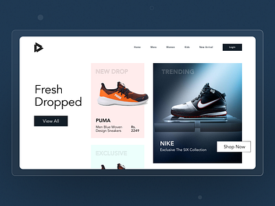 Forza | A new Shopping Experience clean creative creative website design home page india landing page minimal popular shoe website simple ui ux web design website website design website landing page