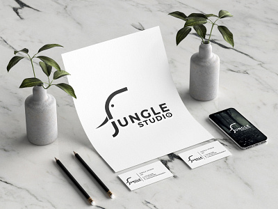 Jungle Studio Logo Design. branding clean design game game studio icon identity jungle studio logo logo design minimal minimal design minimal logo play trendy trendy 2019 typography ui ux