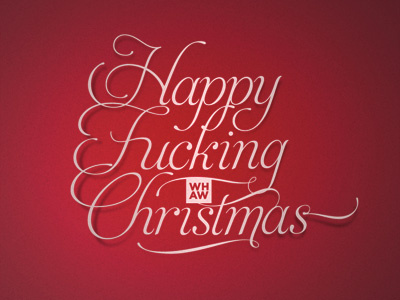 Happy F'ing Christmas christmas happy red type