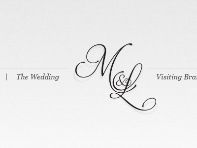 Wedding logo and navigation