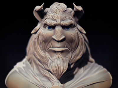 The Beast beauty and the beast disney 3d zbrush sculpt