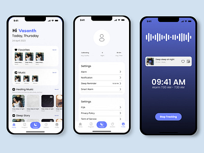 Sleep Tracking App branding logo ui