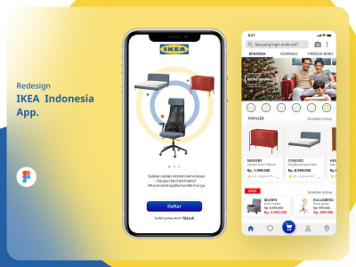 IKEA Indonesia App - Redesign application blue furniture app ikea mobile redesign uidesign ux yellow