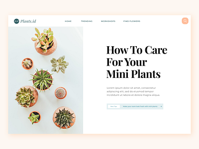 Minimalist Landing Page - Plants blogger flower plants website