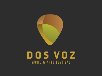Dos Voz bilingual festival logo music pick spanish