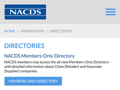 Nacds directories mobile layout